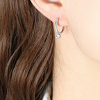 Crystal Charm Hoop Earrings