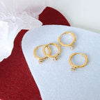 Crystal Charm Hoop Earrings