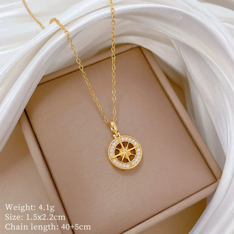 Voyager Compass Necklace