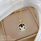 Necklace Copper Microinlaid Cross Stainless Steel Animal Zodiac Cartoon Minimalist Style Unisex