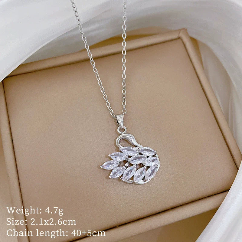 Necklace Copper Microinlaid Cross Stainless Steel Animal Zodiac Cartoon Minimalist Style Unisex