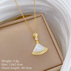 Necklace Copper Microinlaid Cross Stainless Steel Animal Zodiac Cartoon Minimalist Style Unisex