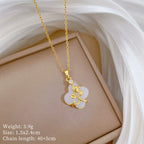 Necklace Copper Microinlaid Cross Stainless Steel Animal Zodiac Cartoon Minimalist Style Unisex