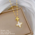 Necklace Copper Microinlaid Cross Stainless Steel Animal Zodiac Cartoon Minimalist Style Unisex