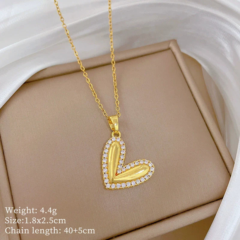 Necklace Copper Microinlaid Cross Stainless Steel Animal Zodiac Cartoon Minimalist Style Unisex