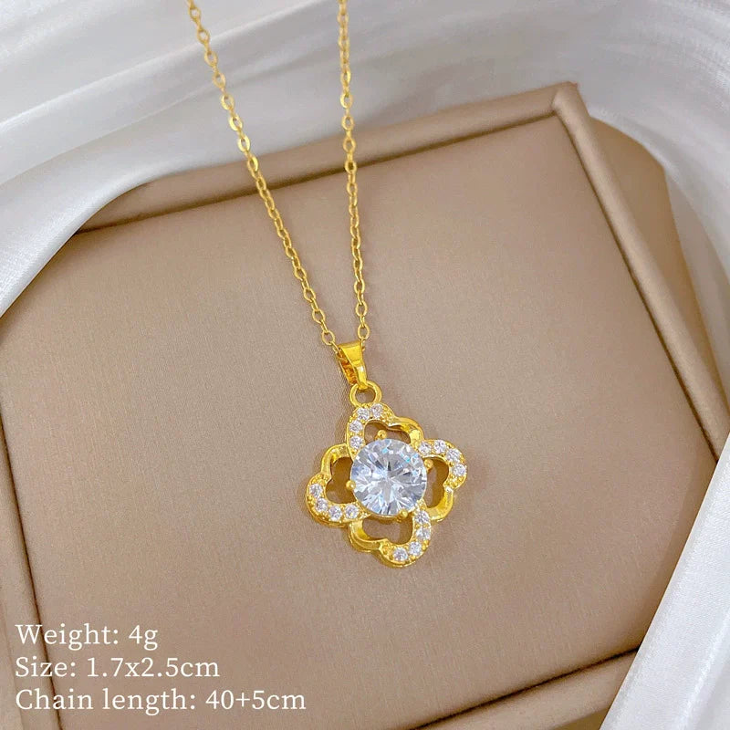 Diamond-Tipped Stellar Necklace