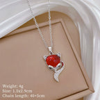 Necklace Copper Microinlaid Cross Stainless Steel Animal Zodiac Cartoon Minimalist Style Unisex