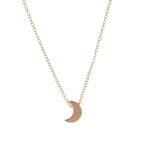 New Fashion Simple Thick Moon Pendant Necklace Retro Geometric Moon Clavicle Chain Women