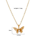 Retro Butterfly Alloy Plating Pendant Necklace 1 Piece