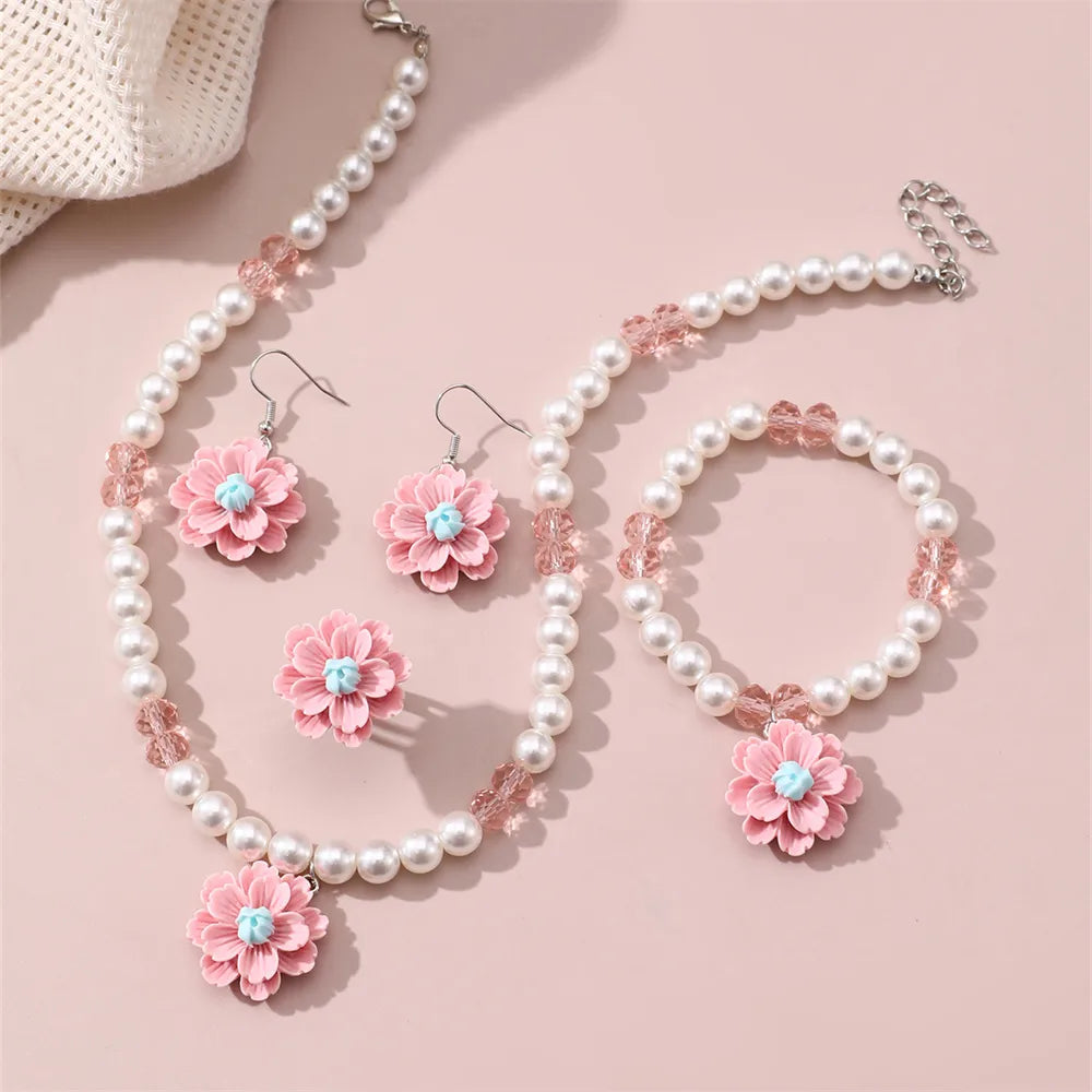 Pearl Girl'S Jewelry Set