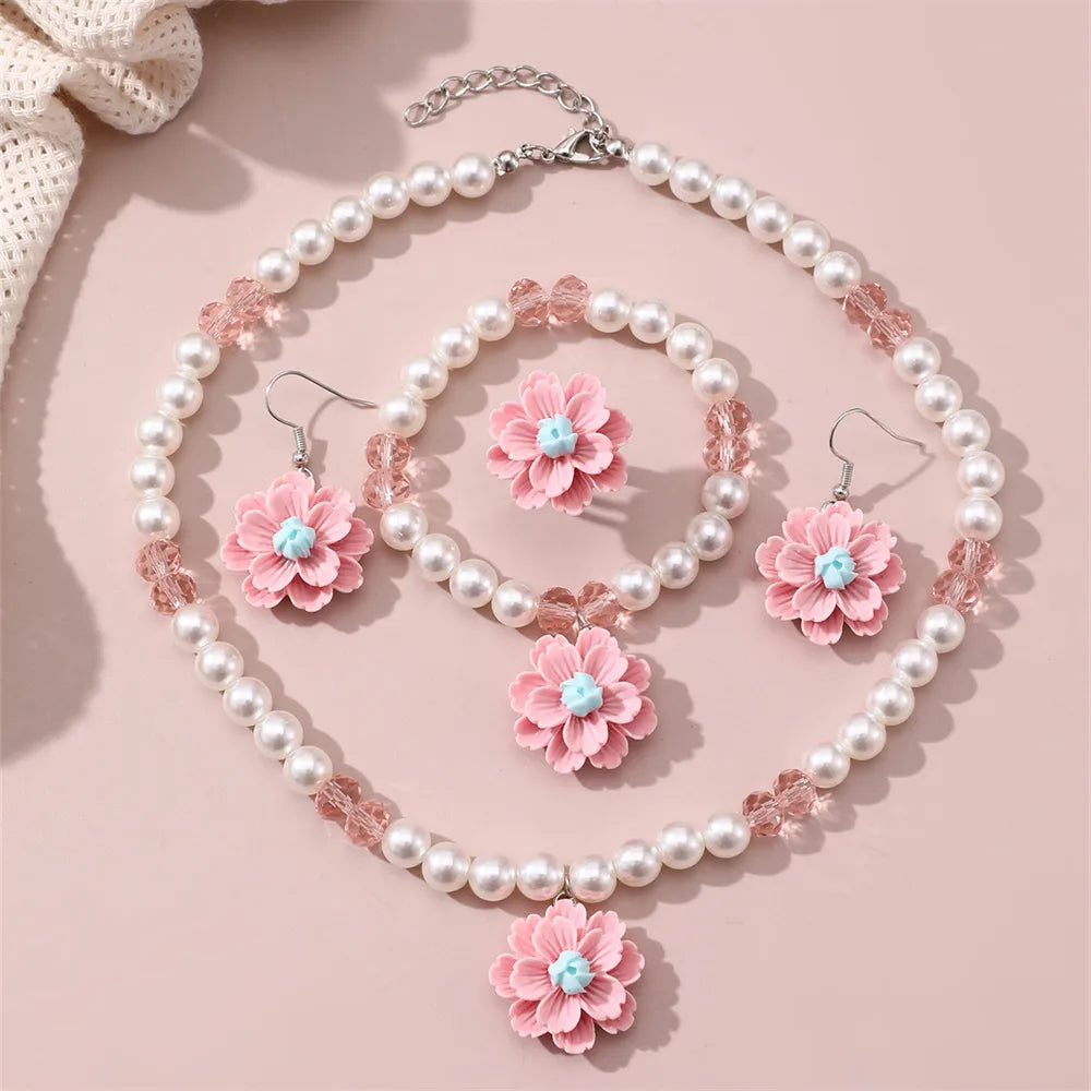 Pearl Girl'S Jewelry Set