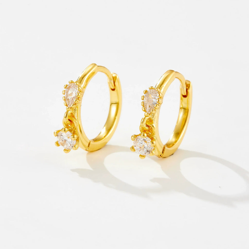 La Étoile Twin Drop Hoops