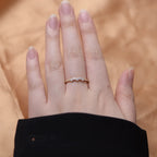 Simple Style Solid Color Sterling Silver Plating Inlay Zircon 14K Gold Plated Rhodium Plated Rings