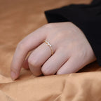 Simple Style Solid Color Sterling Silver Plating Inlay Zircon 14K Gold Plated Rhodium Plated Rings