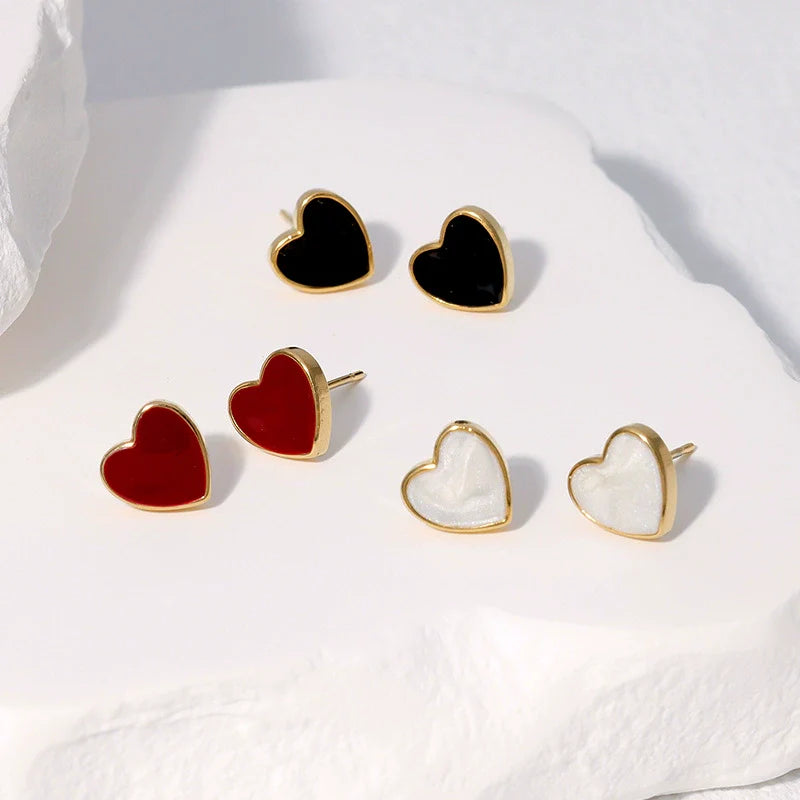 Love Heart Stud Earrings