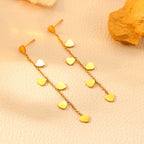 Titanium Steel Heart Water Drop Bell Pattern Jewelry Set for Women Including Necklace Bracelet Earrings