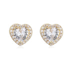 La Étoile Heart Sparkle Studs
