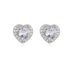 La Étoile Heart Sparkle Studs
