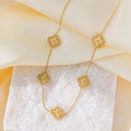 Gold Clover Matching Necklace