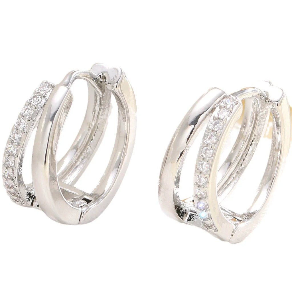 Wholesale Geometric Copper Earrings with Electroplating Versatile Design