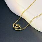Wholesale Heartshaped Titanium Steel Electroplated Women'S Necklace with Ochain