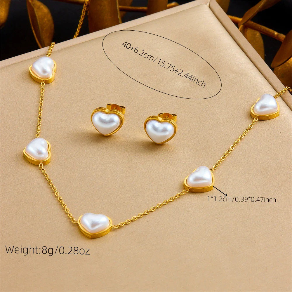 Luxe White Heart Set