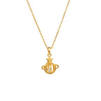 Wholesale Light Luxury Star Pattern Hollow Small Planet Pendant Electroplated Titanium Steel and Copper Ochain Necklace for Women