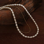 Pearl & Gold Double Layer Necklace