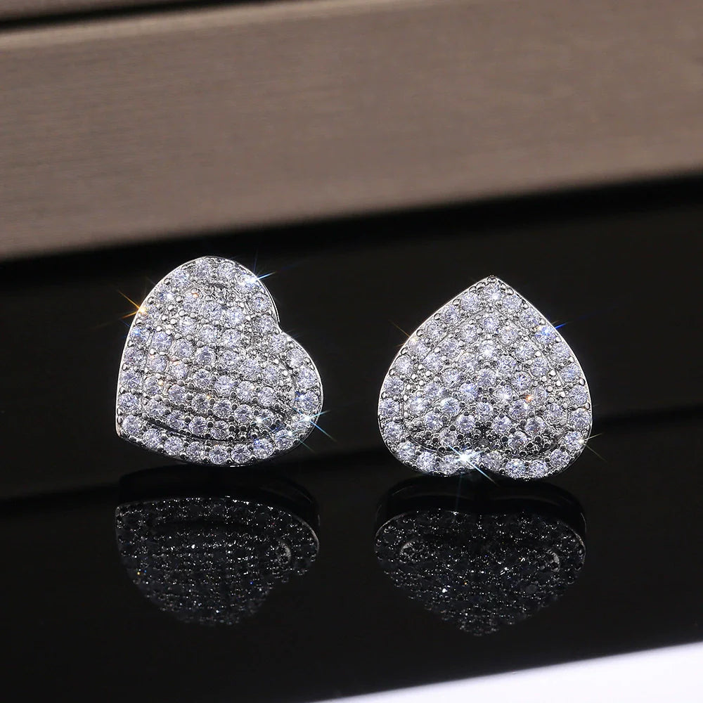 Luxury Crystal Heart Studs