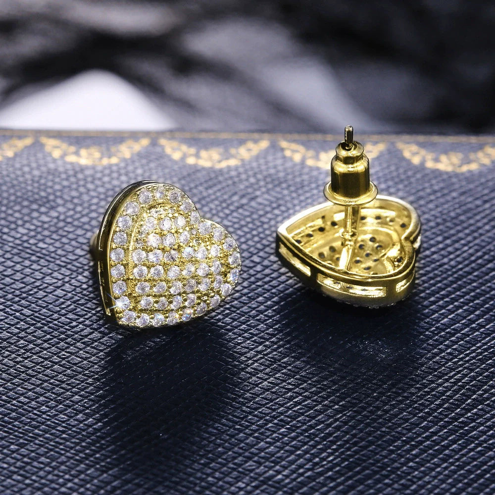Luxury Crystal Heart Studs
