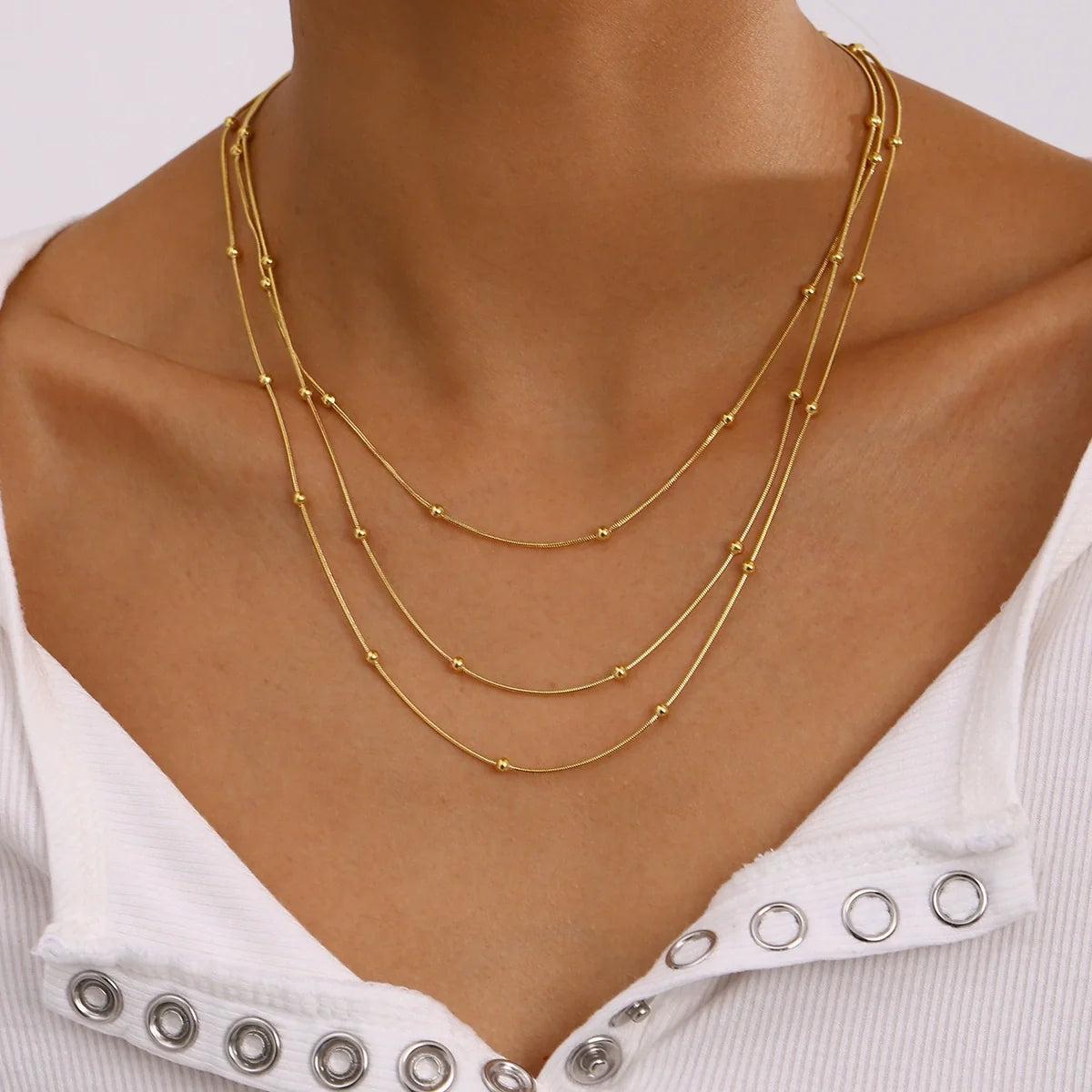 Triple Layer Golden Necklace