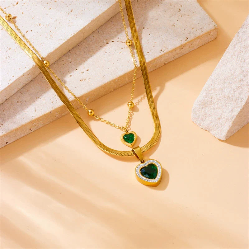 Wholesale Stainless Steel Jewelry Light Luxury Style Love Water Drops Bells Snake Bone Chain Earrings Necklaces Bracelets