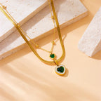 Wholesale Stainless Steel Jewelry Light Luxury Style Love Water Drops Bells Snake Bone Chain Earrings Necklaces Bracelets