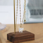 Wholesale Women'S Childhood Style Animals Zodiac Shell and Freshwater Pearl Necklace with Titanium Steel Plated 18K Golden Regular Chain and Polishing Treatment