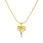 Wholesale Women'S Minimalist Love Water Drops Bells Pattern Titanium Steel Jewelry Set with Electroplating and Snake Bone Chain