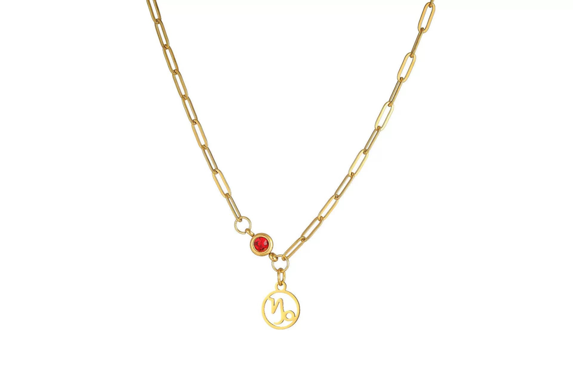 Wholesale Women'S Stainless Steel and Titanium Constellation Fashion Cross Chain Necklace with Electroplating Treatment