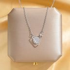 Wholesale Women'S Titanium Steel Star Pattern Pendant Necklace with Microinlaid Diamond and Mixed Gem Inlay